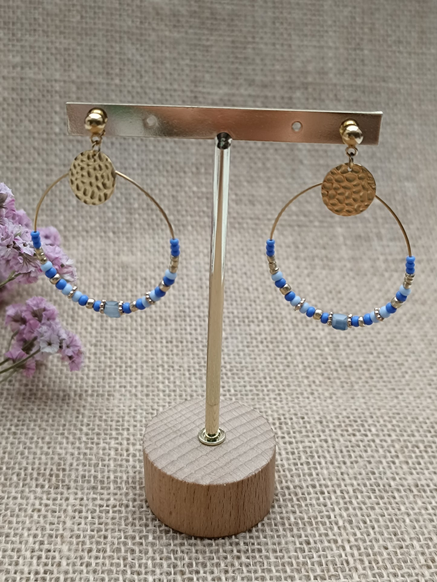 Boucles d'oreilles Roxane bleu