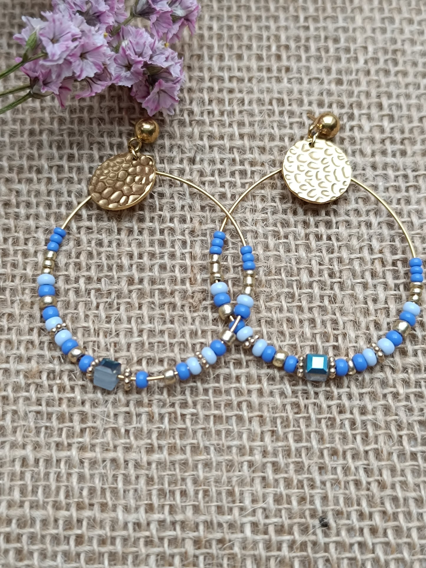 Boucles d'oreilles Roxane bleu