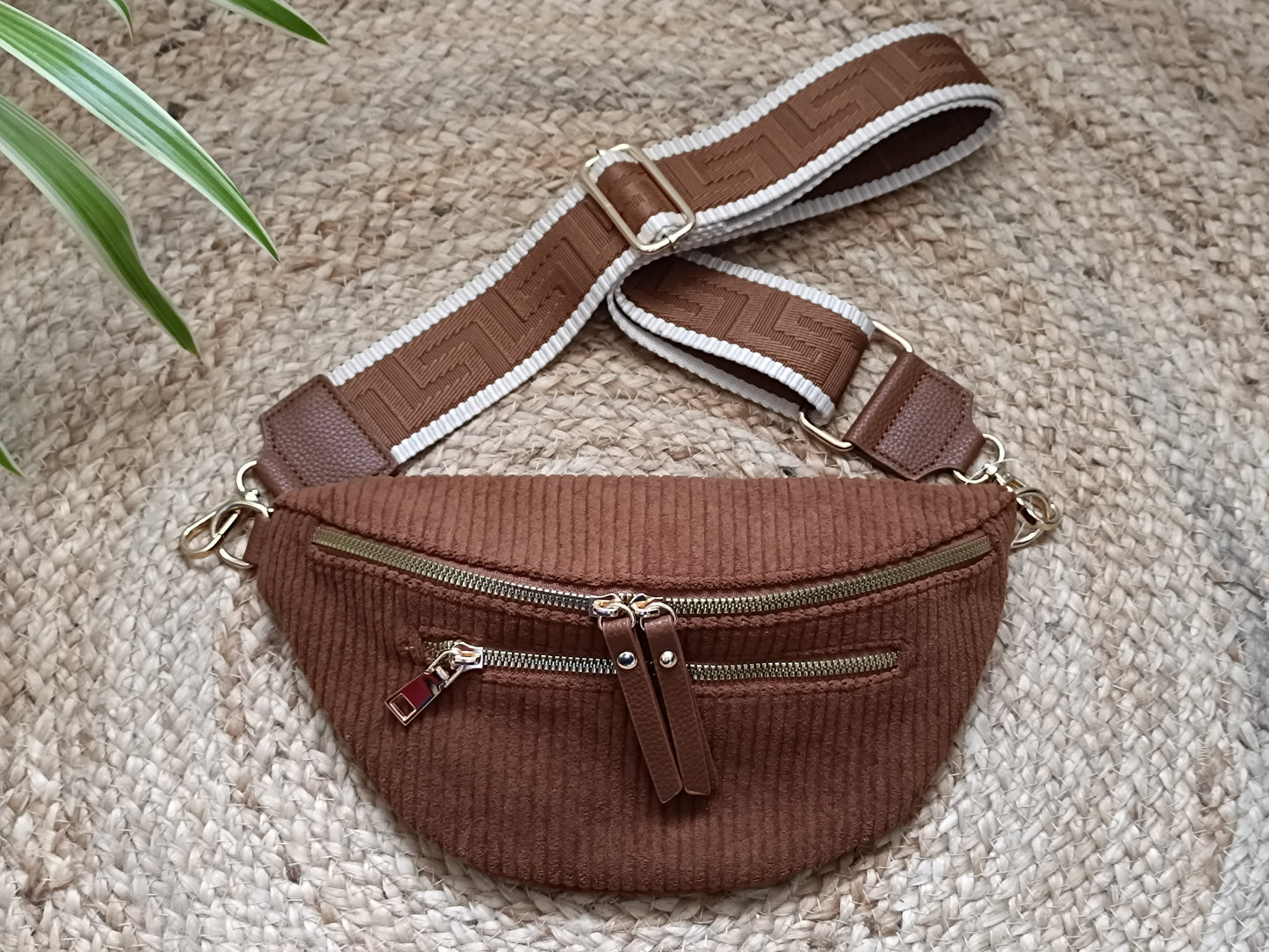 Sac banane velours