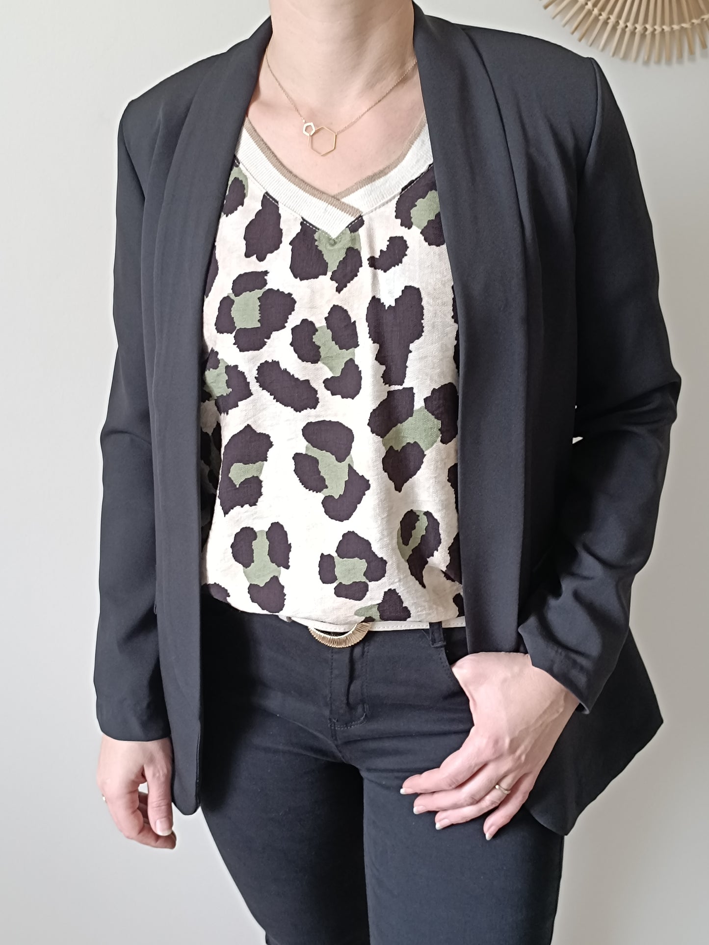 Blouse Léopard kaki