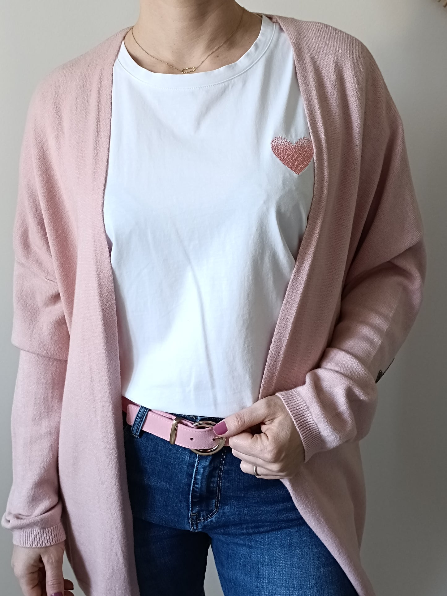 Tee-shirt coeur rose