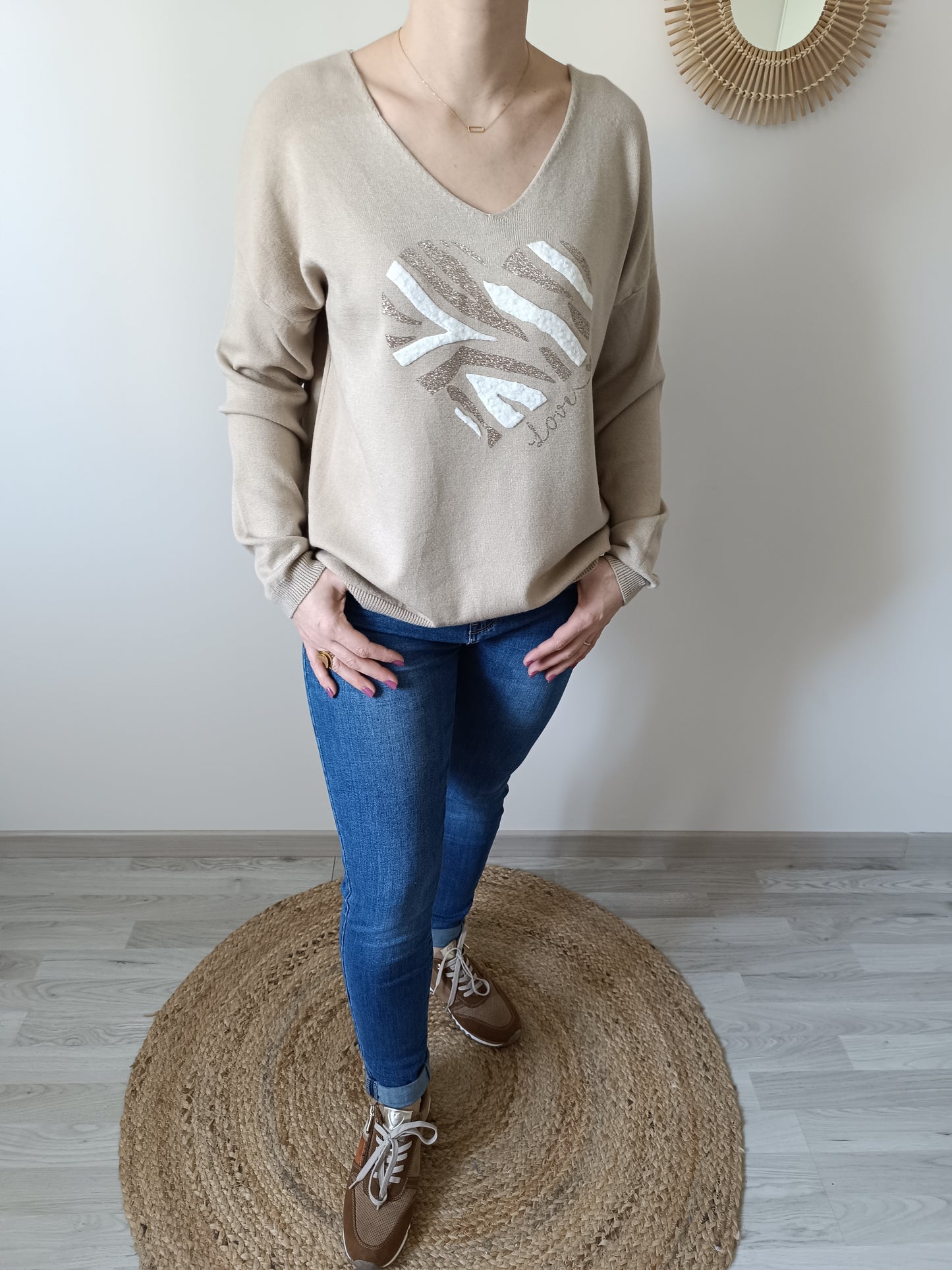 Pull Gabin beige