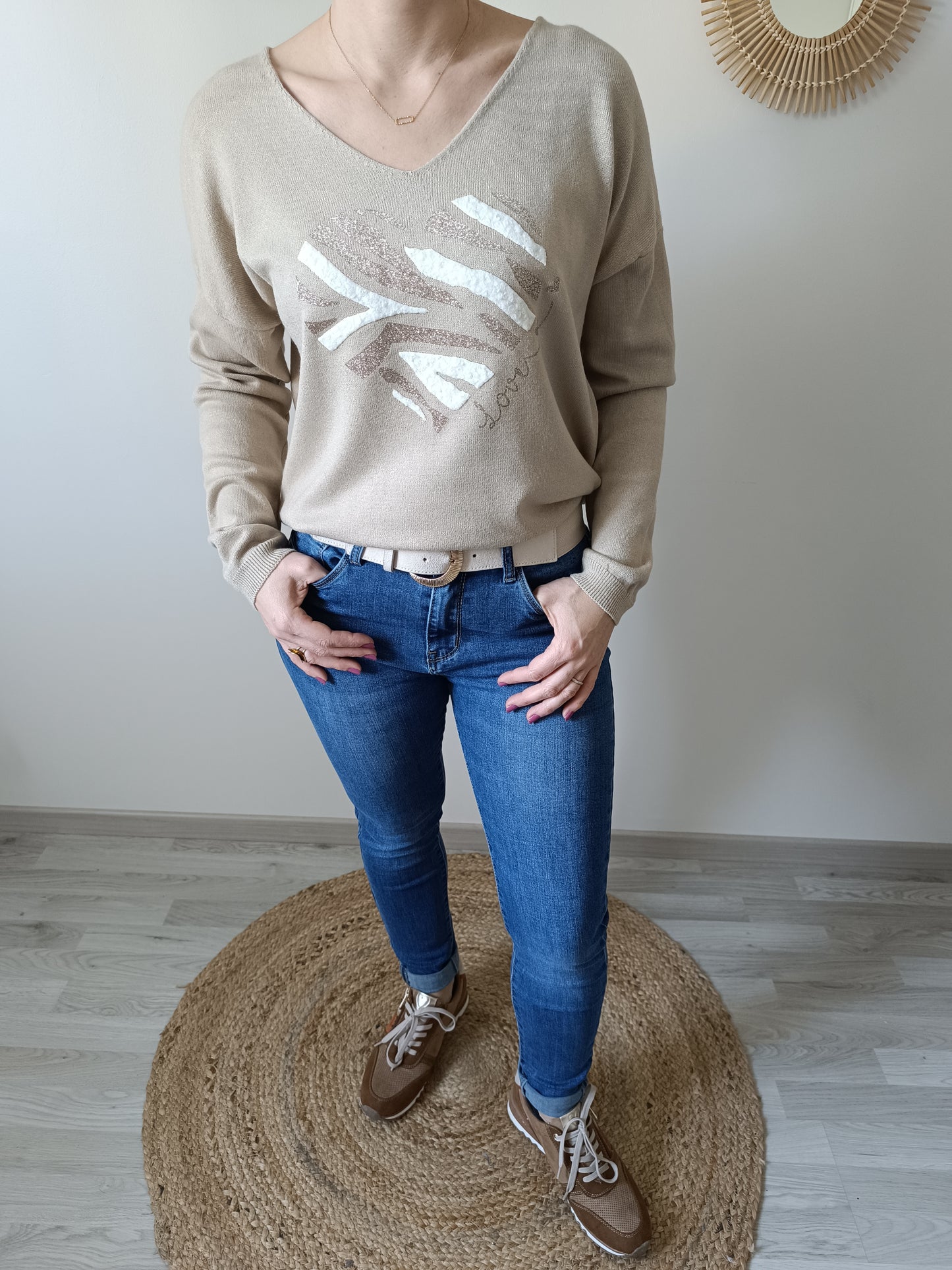 Pull Gabin beige