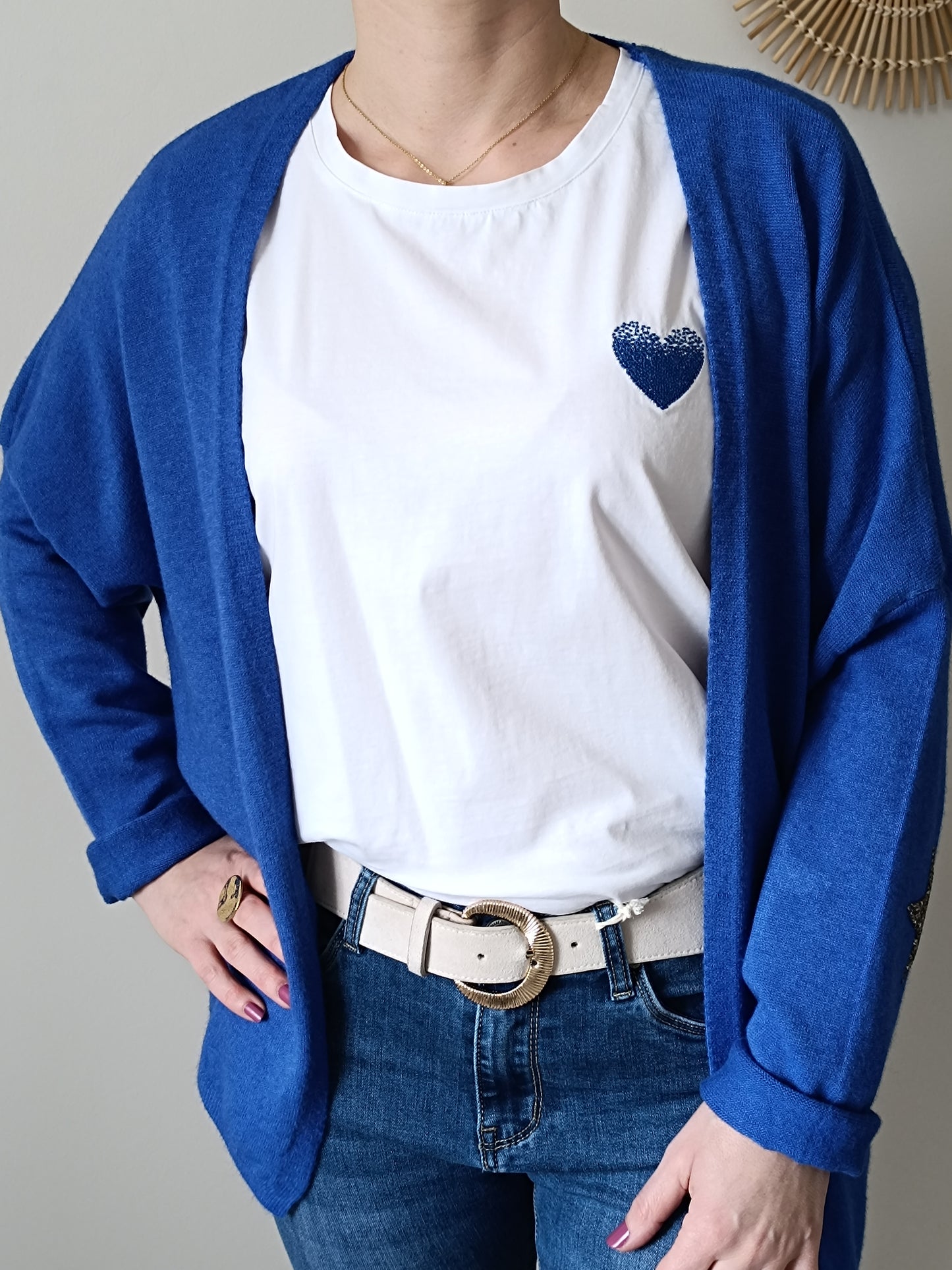 Tee-shirt coeur bleu