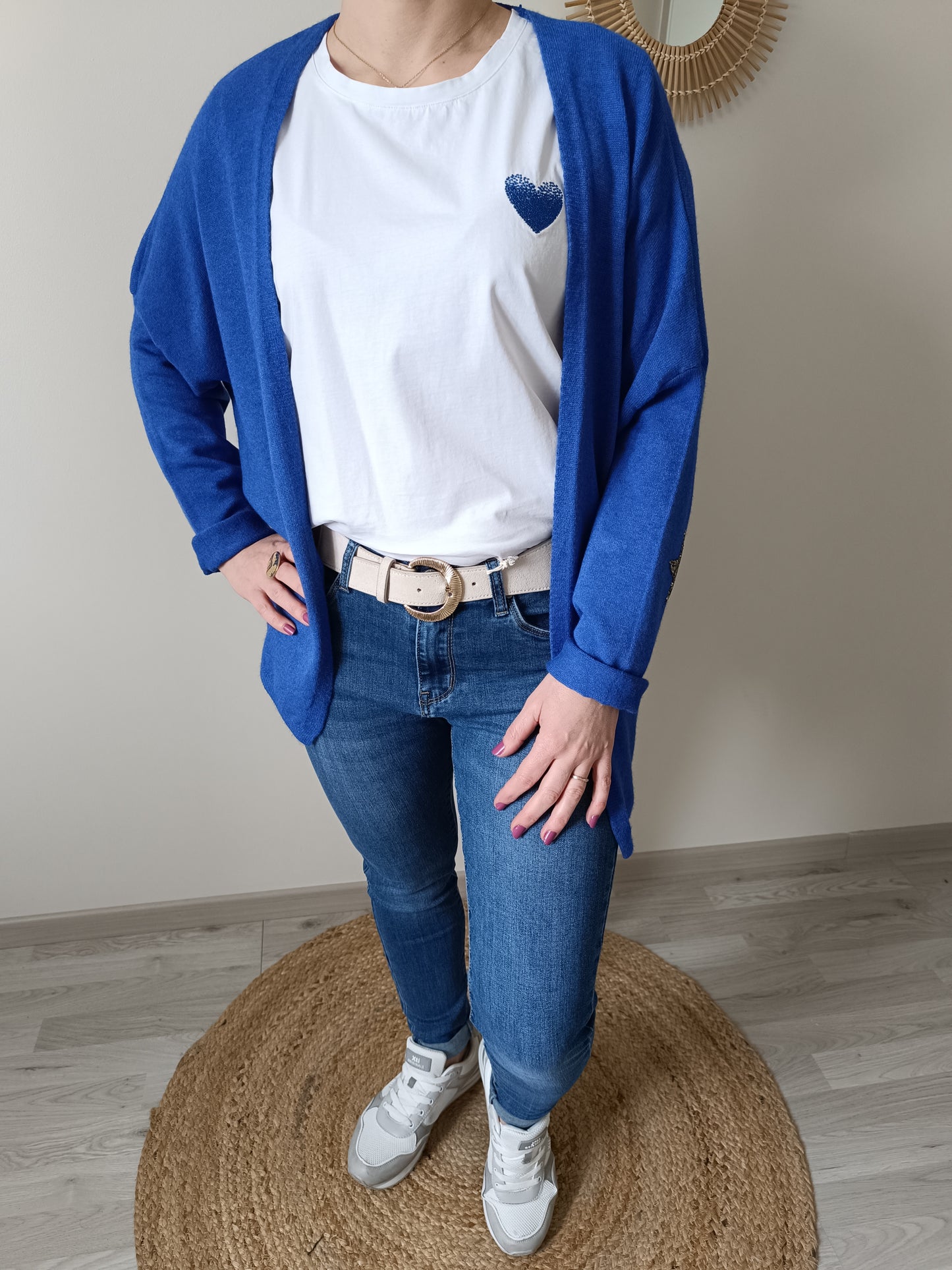 Tee-shirt coeur bleu