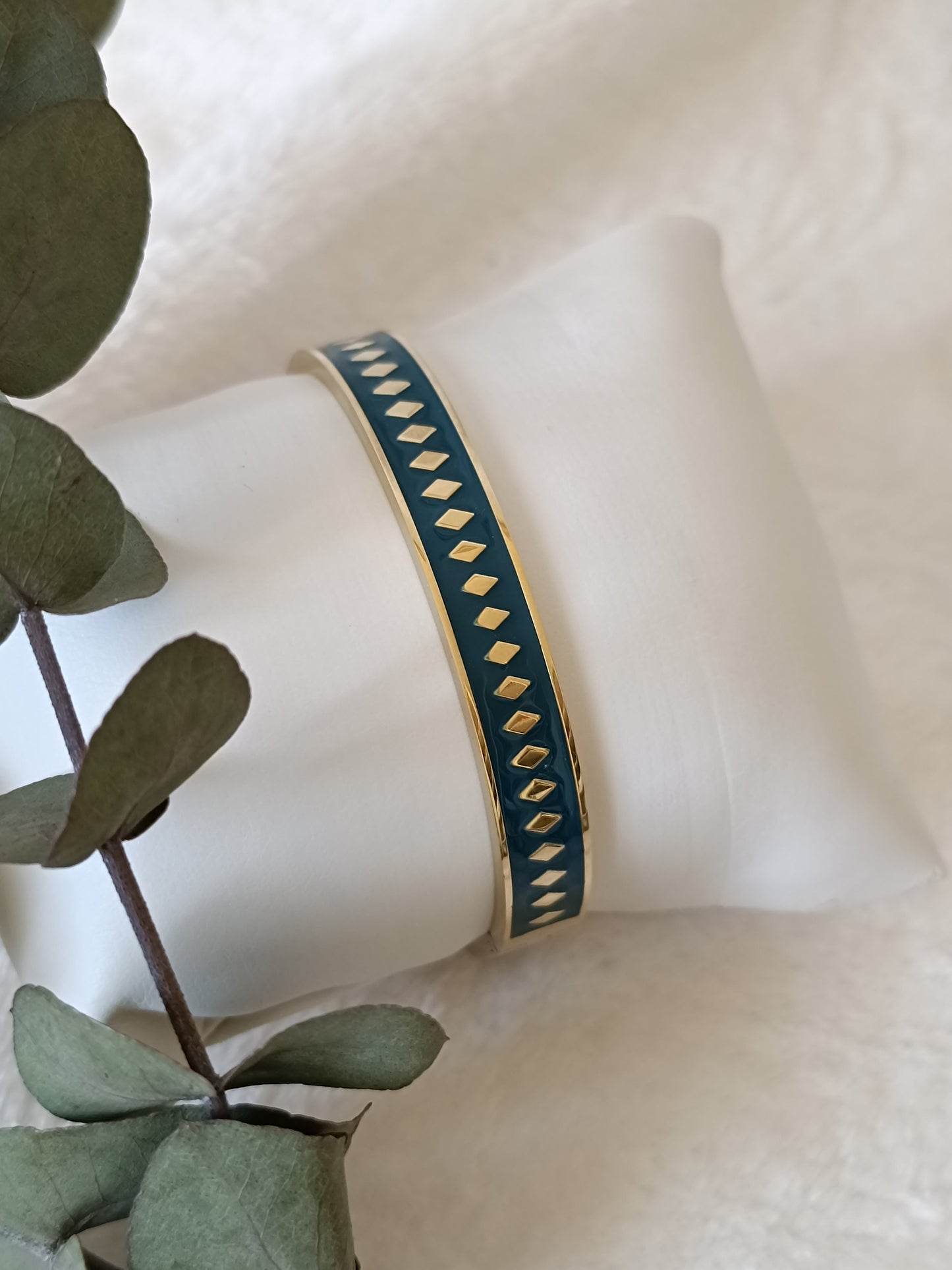 Bracelet Jonc Bleu pétrole