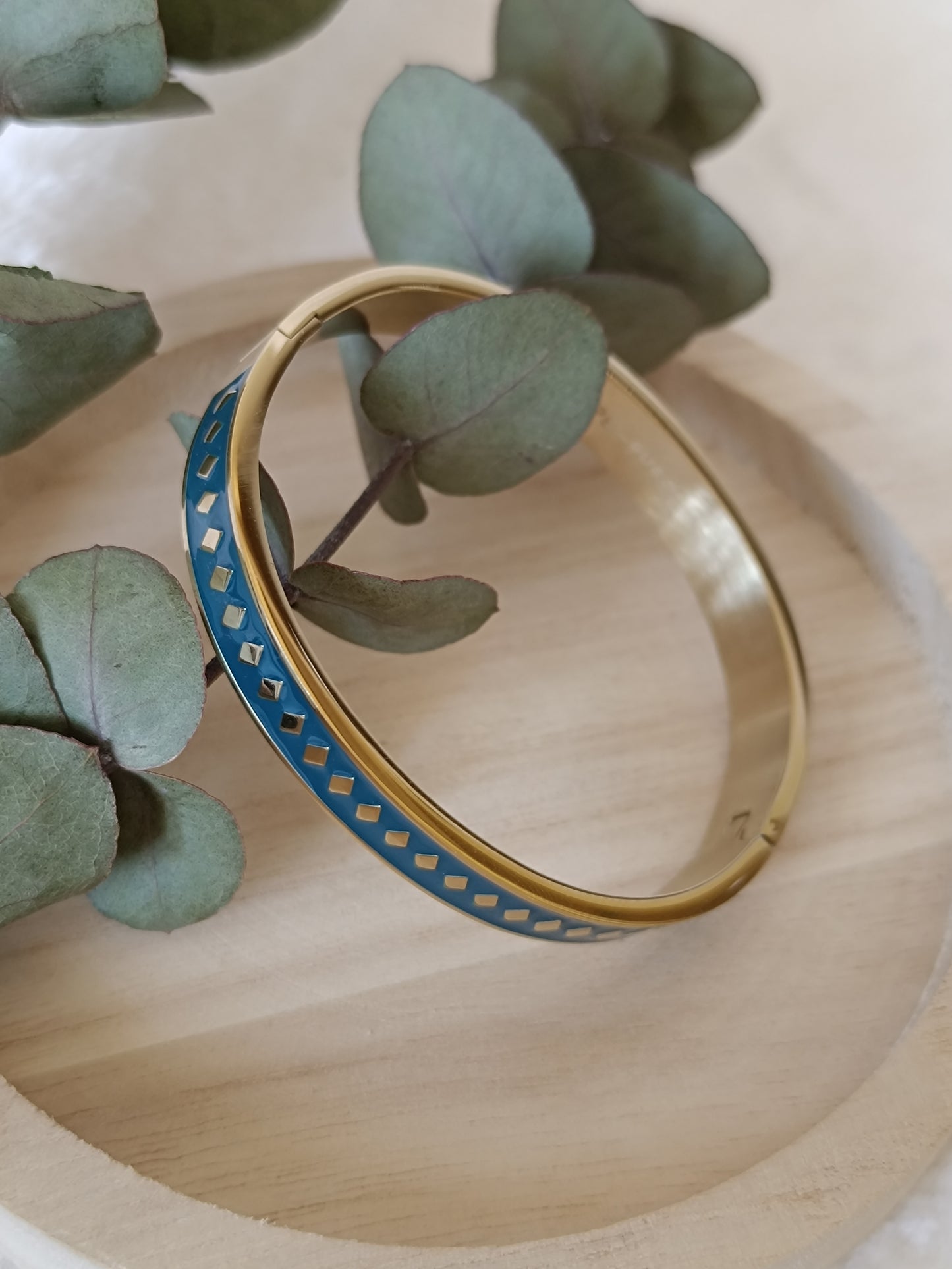 Bracelet Jonc Bleu pétrole