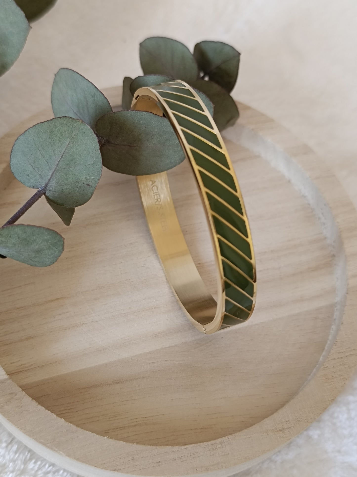Bracelet Jonc kaki