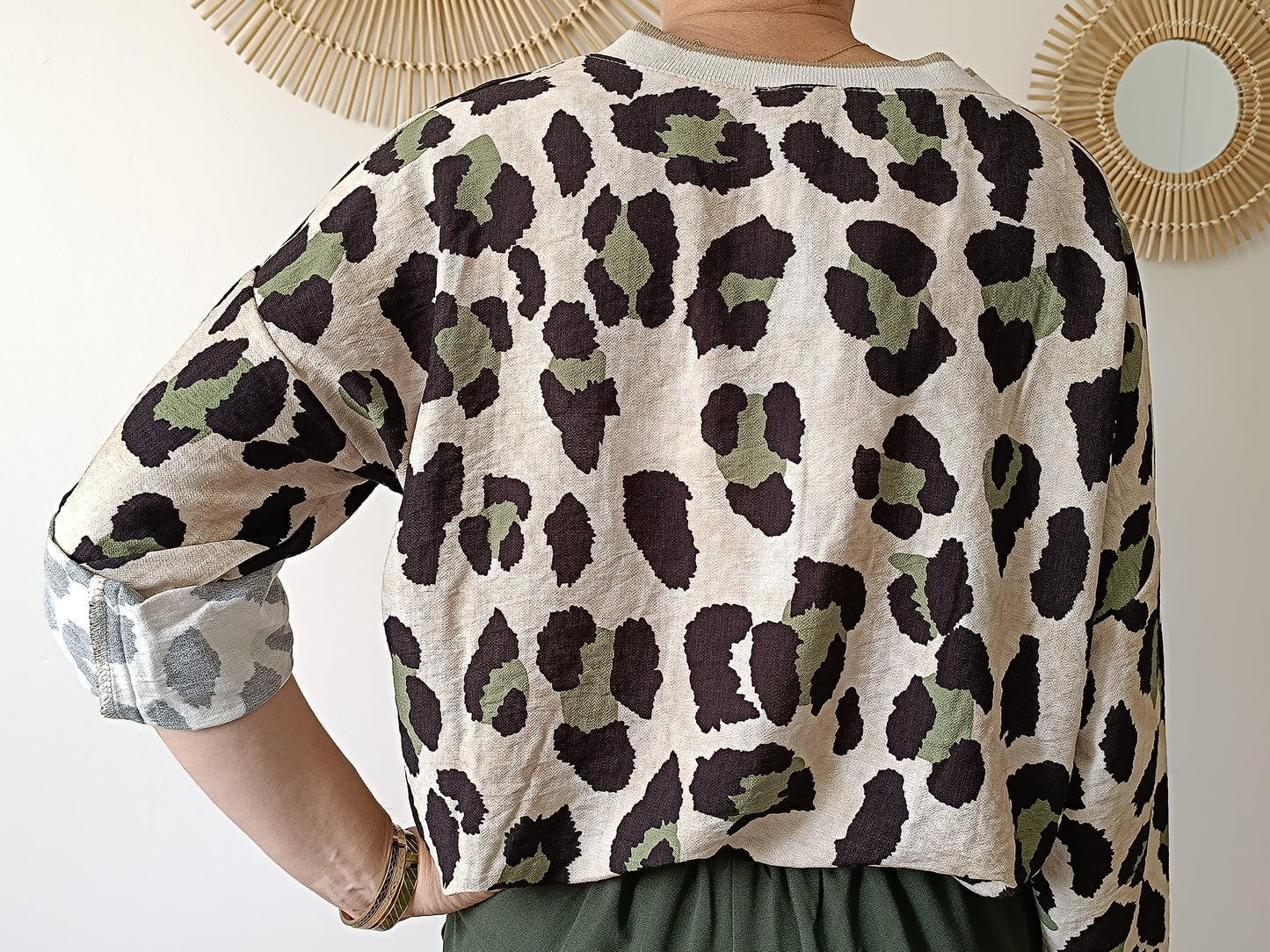 Blouse Léopard kaki