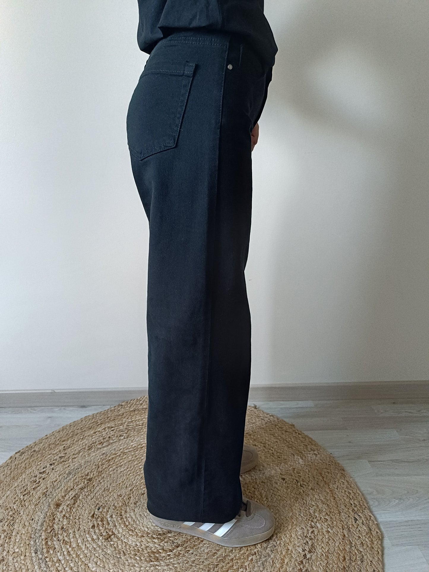 Jeans wide leg noir