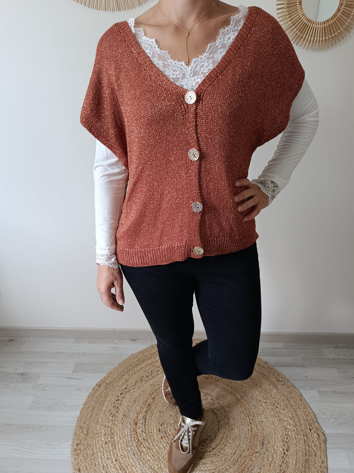 Gilet James terracotta