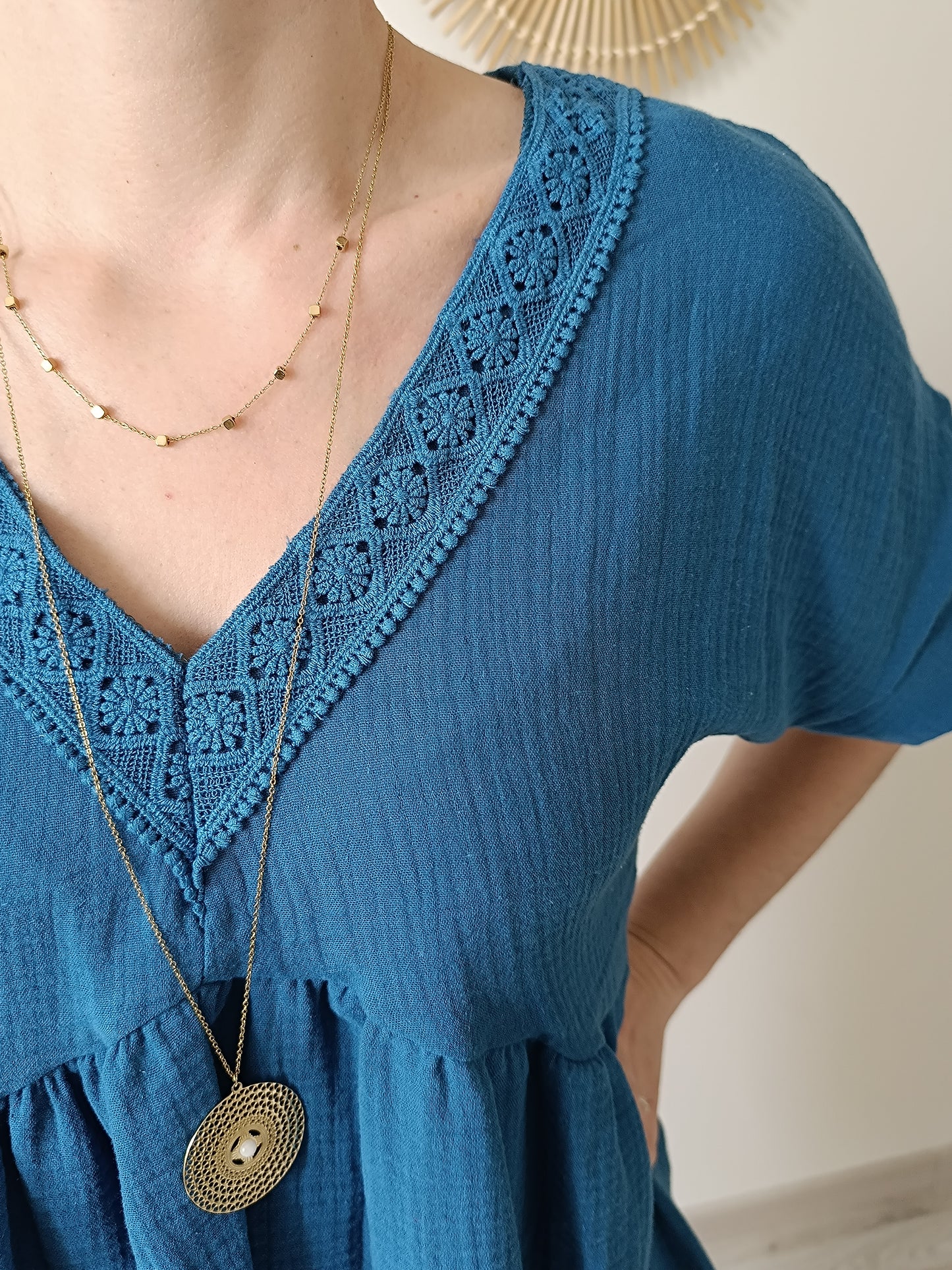 Robe Margaux bleu canard