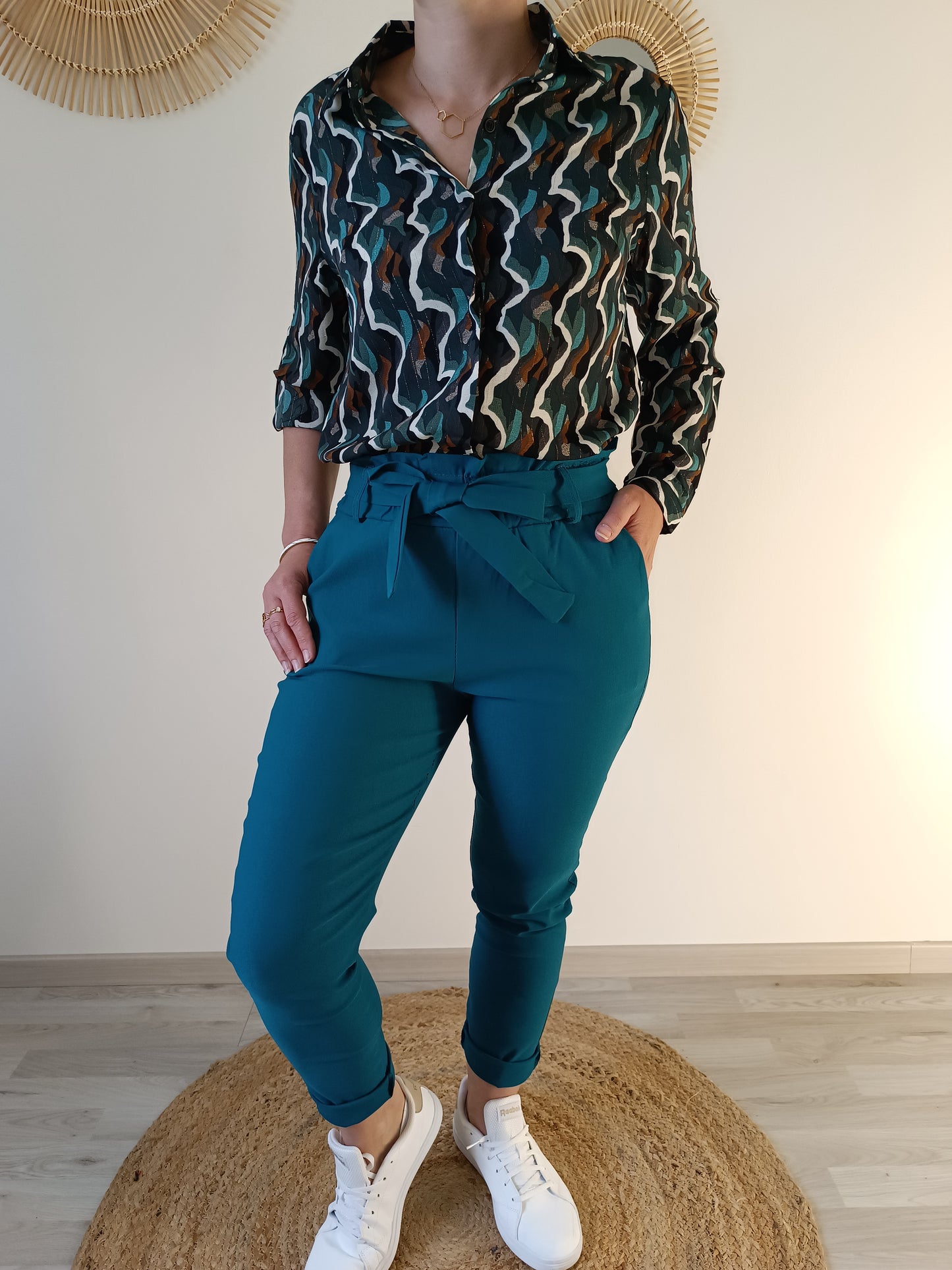 Pantalon Sacha bleu pétrole