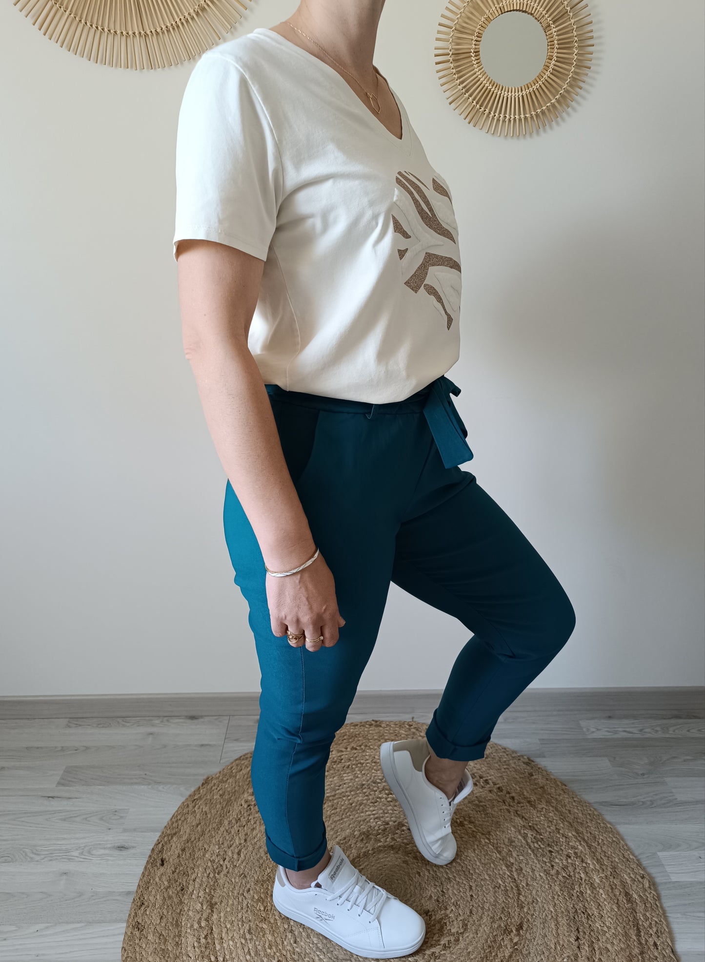 Pantalon Sacha bleu pétrole