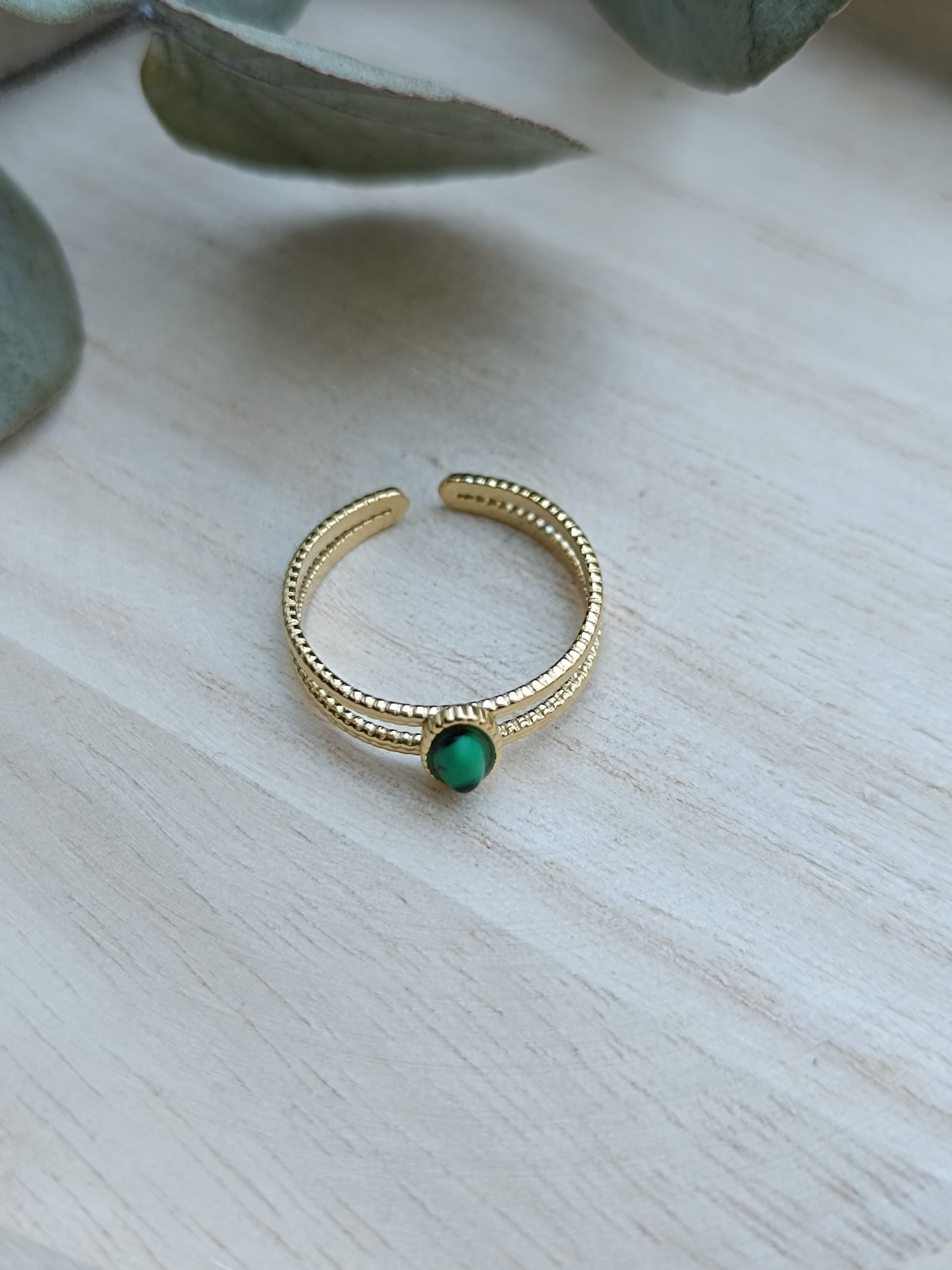 Bague Lilou vert bouteille
