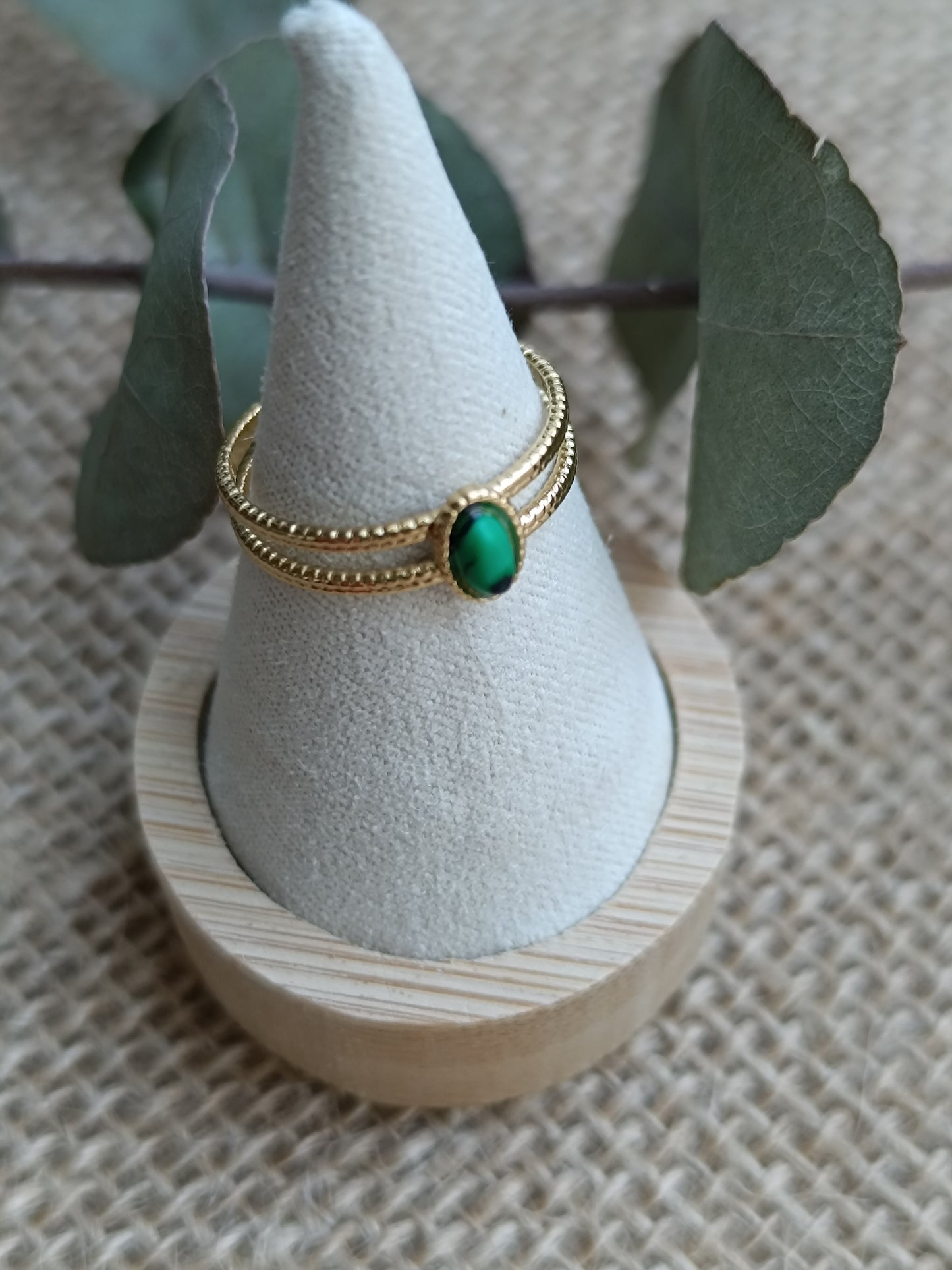 Bague Lilou vert bouteille