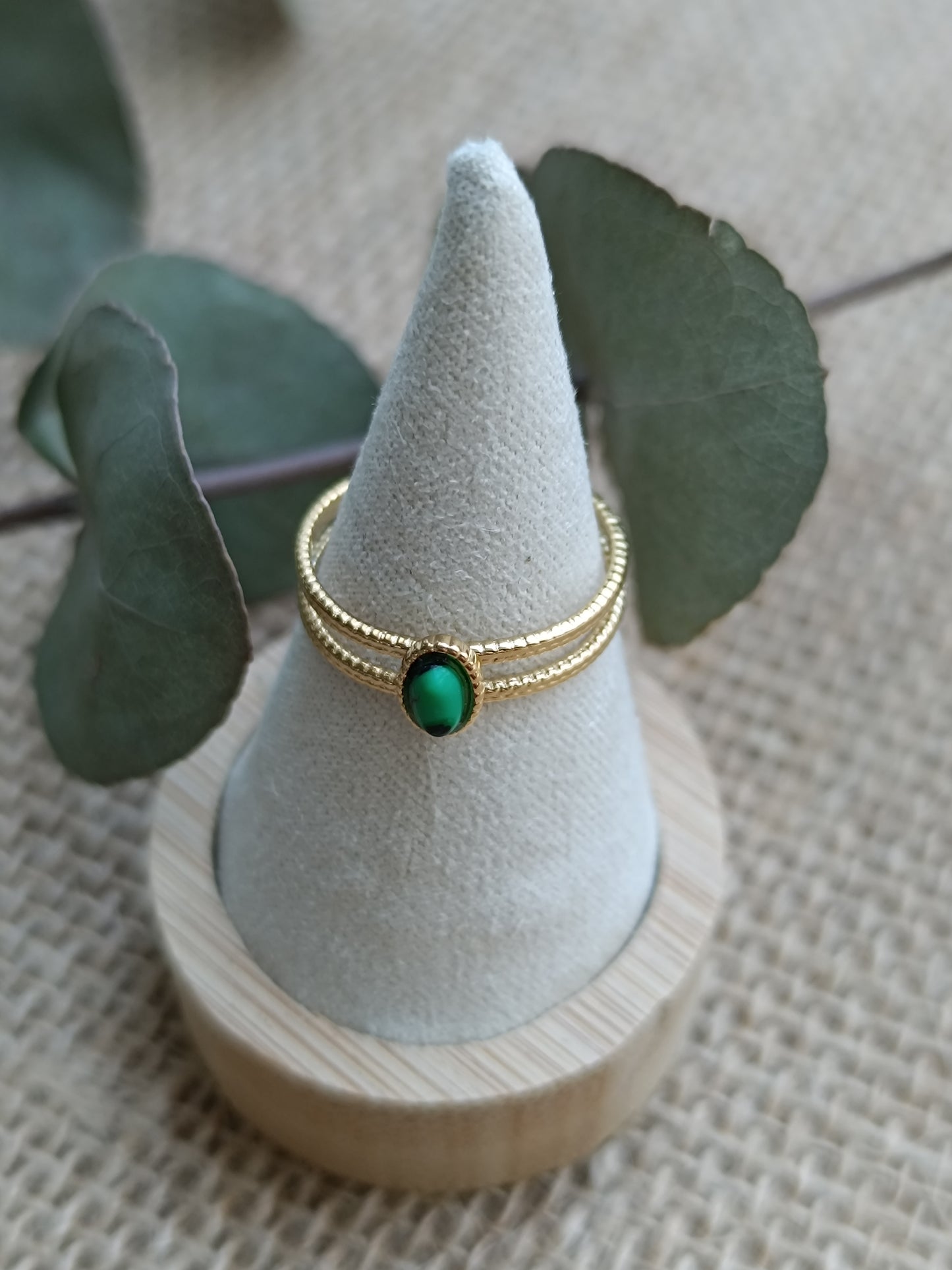 Bague Lilou vert bouteille