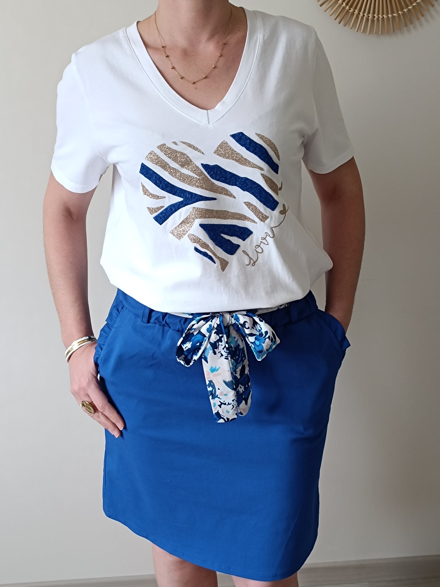 Jupe Camélia Bleu roi