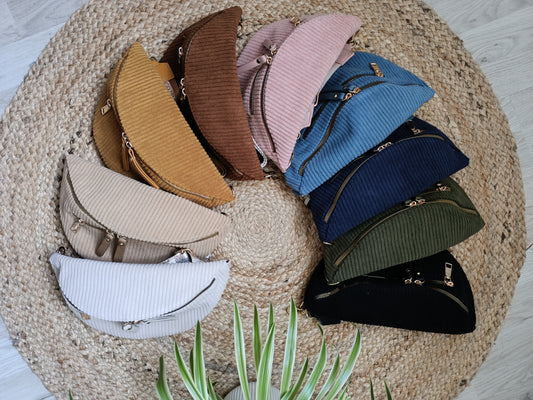 Sac banane velours