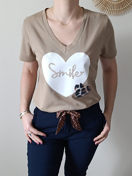 Tee-shirt Ayden camel