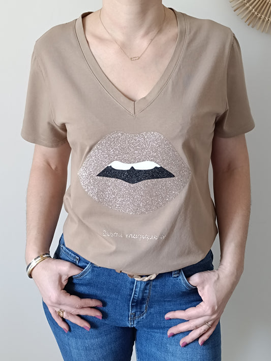 Tee-shirt Tiago camel
