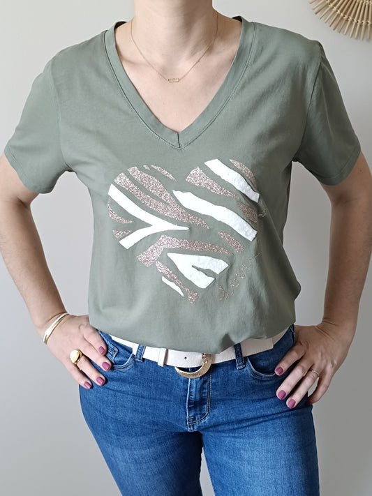 Tee-shirt Gabin kaki