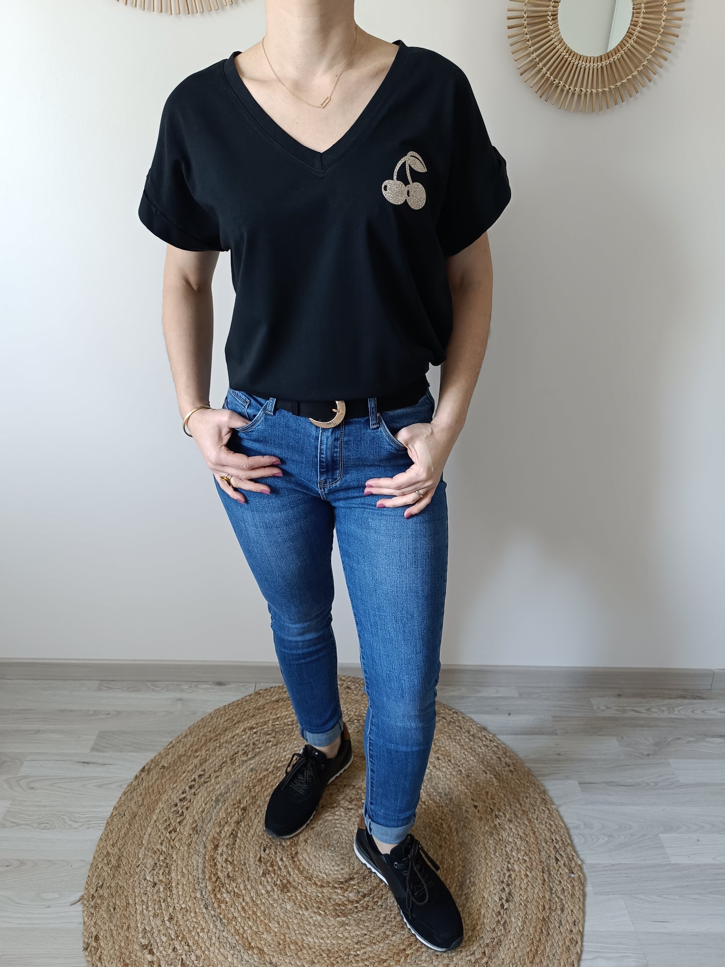 Tee-shirt Cerise noir