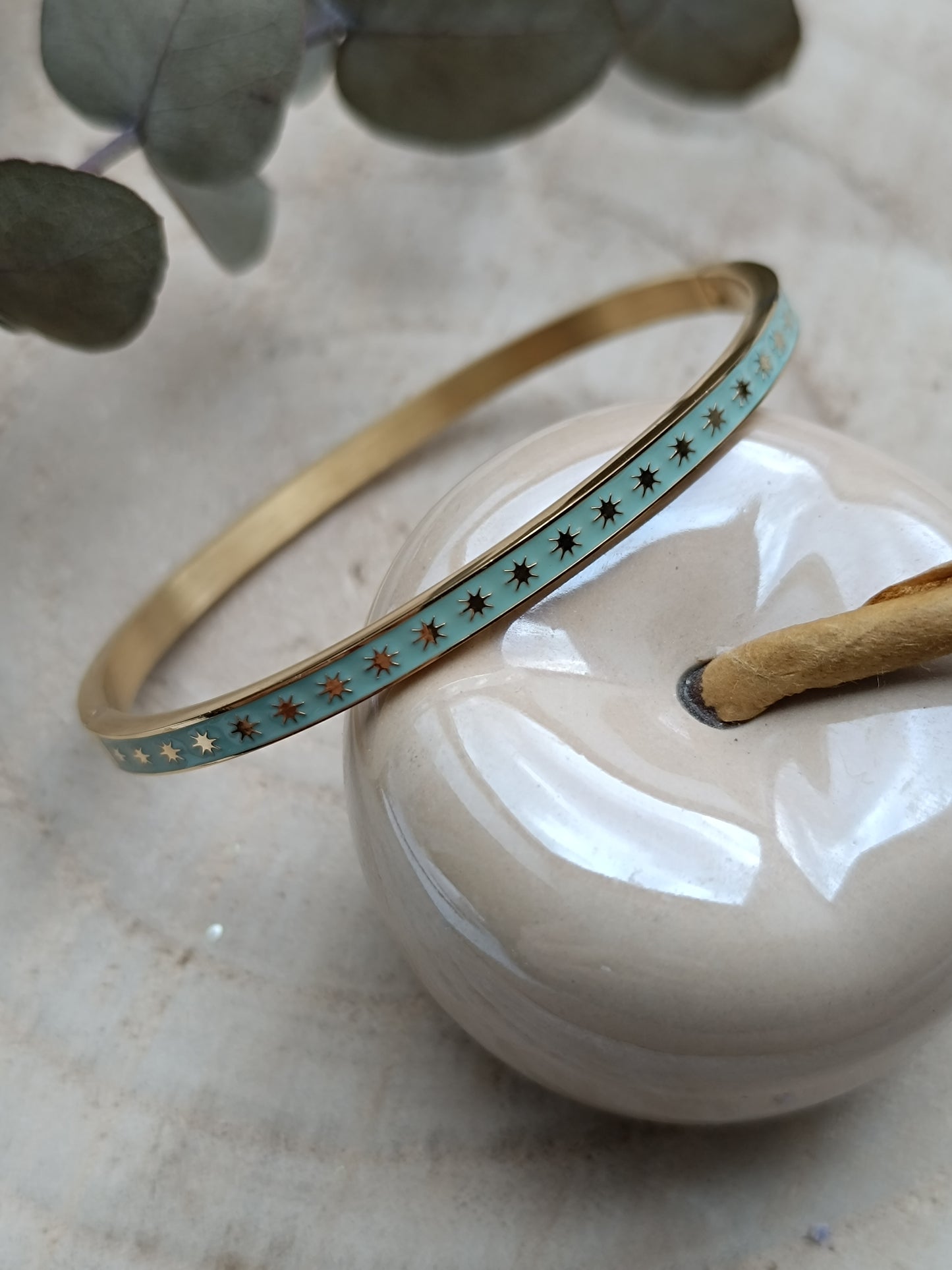 Bracelet Jonc bleu clair