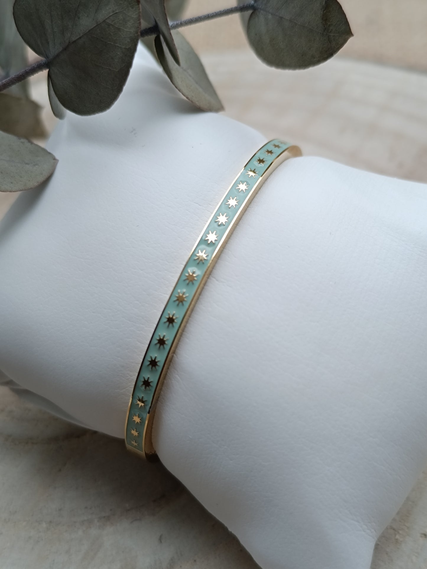 Bracelet Jonc bleu clair