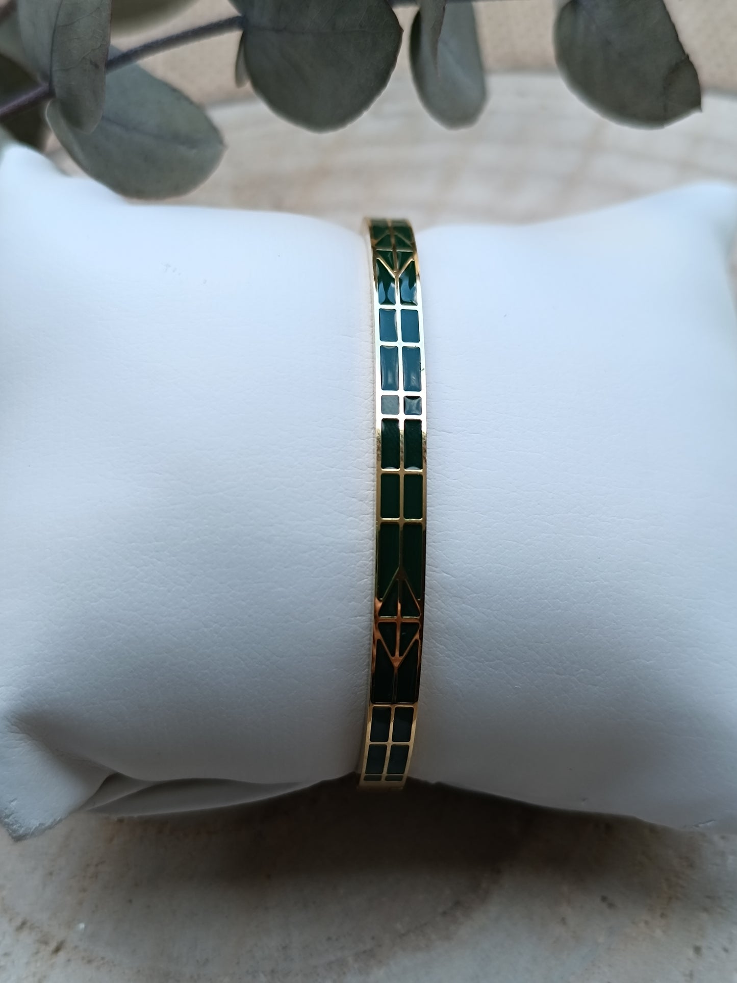 Bracelet Jonc vert foncé