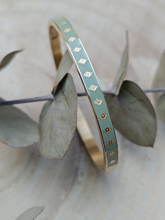Bracelet Jonc vert clair