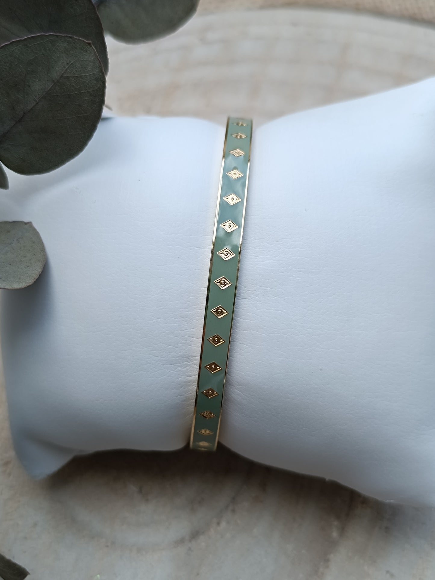 Bracelet Jonc vert clair