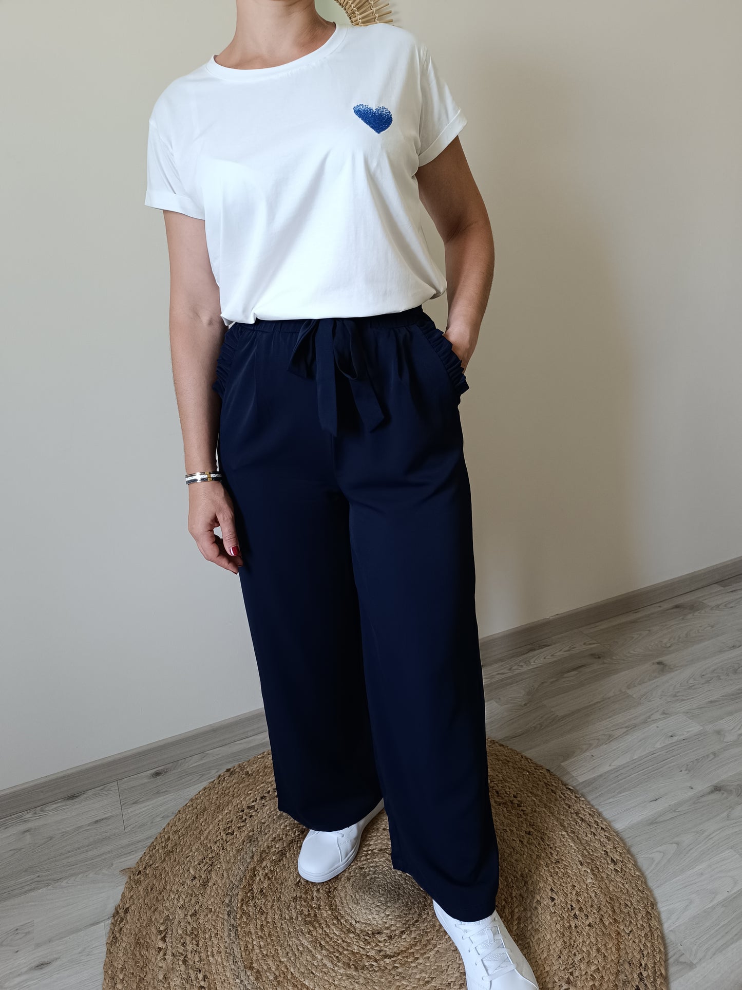 Tee-shirt coeur bleu