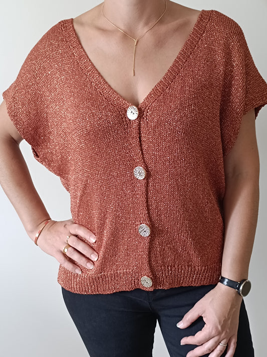 Gilet James terracotta