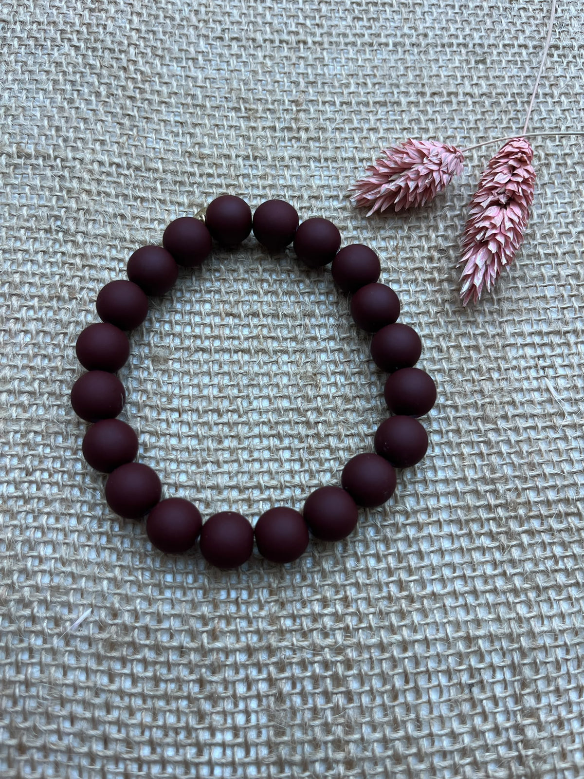 Bracelet élastique bordeaux