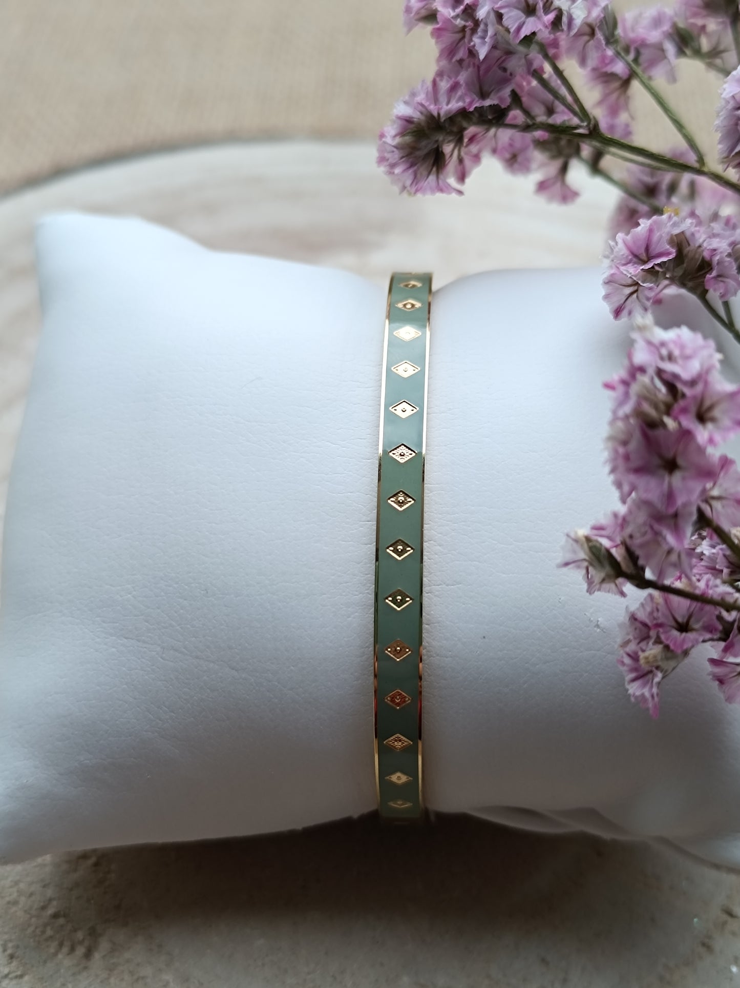 Bracelet Jonc vert clair
