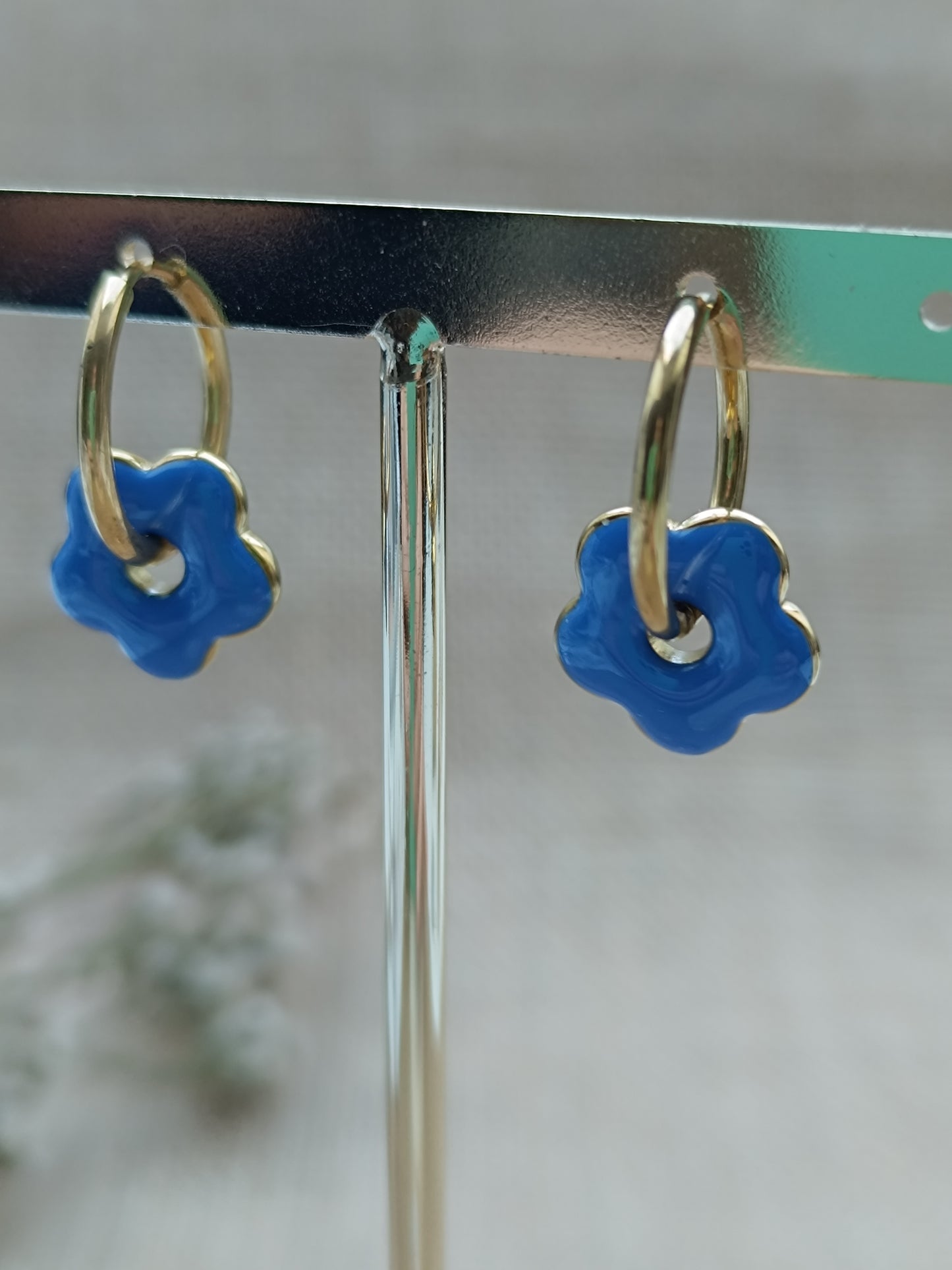Boucles d'oreilles Hermione bleu