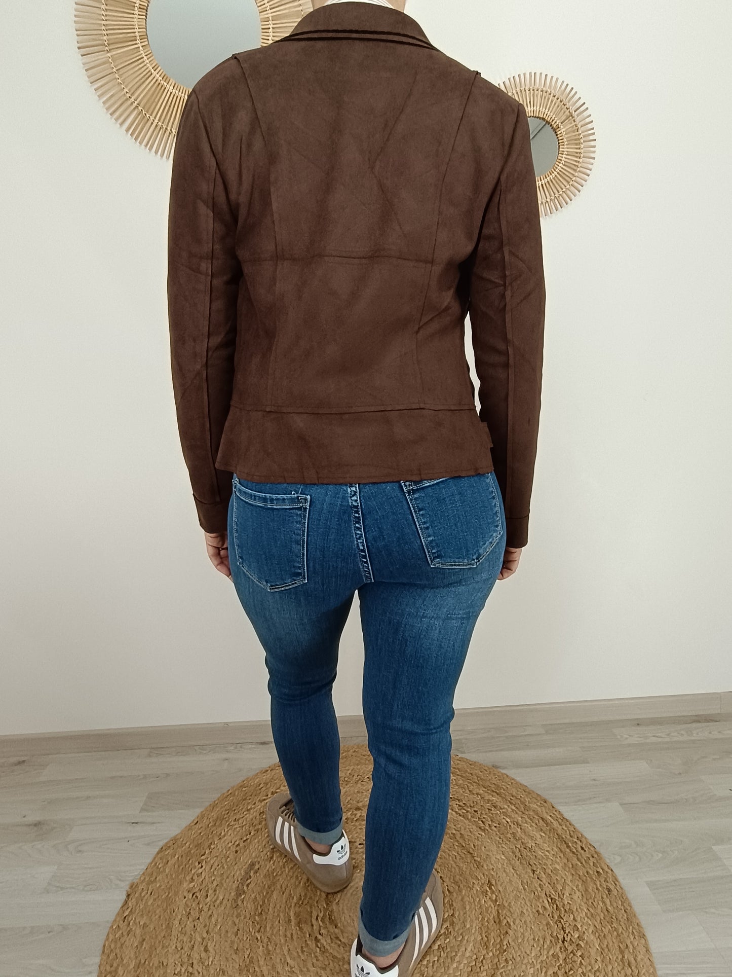 Perfecto suédine chocolat