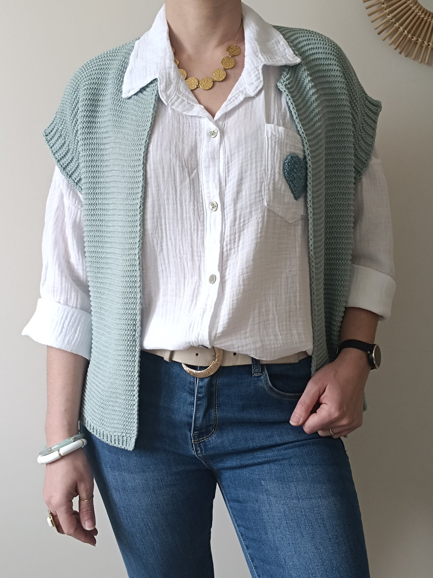 Gilet Martin Céladon