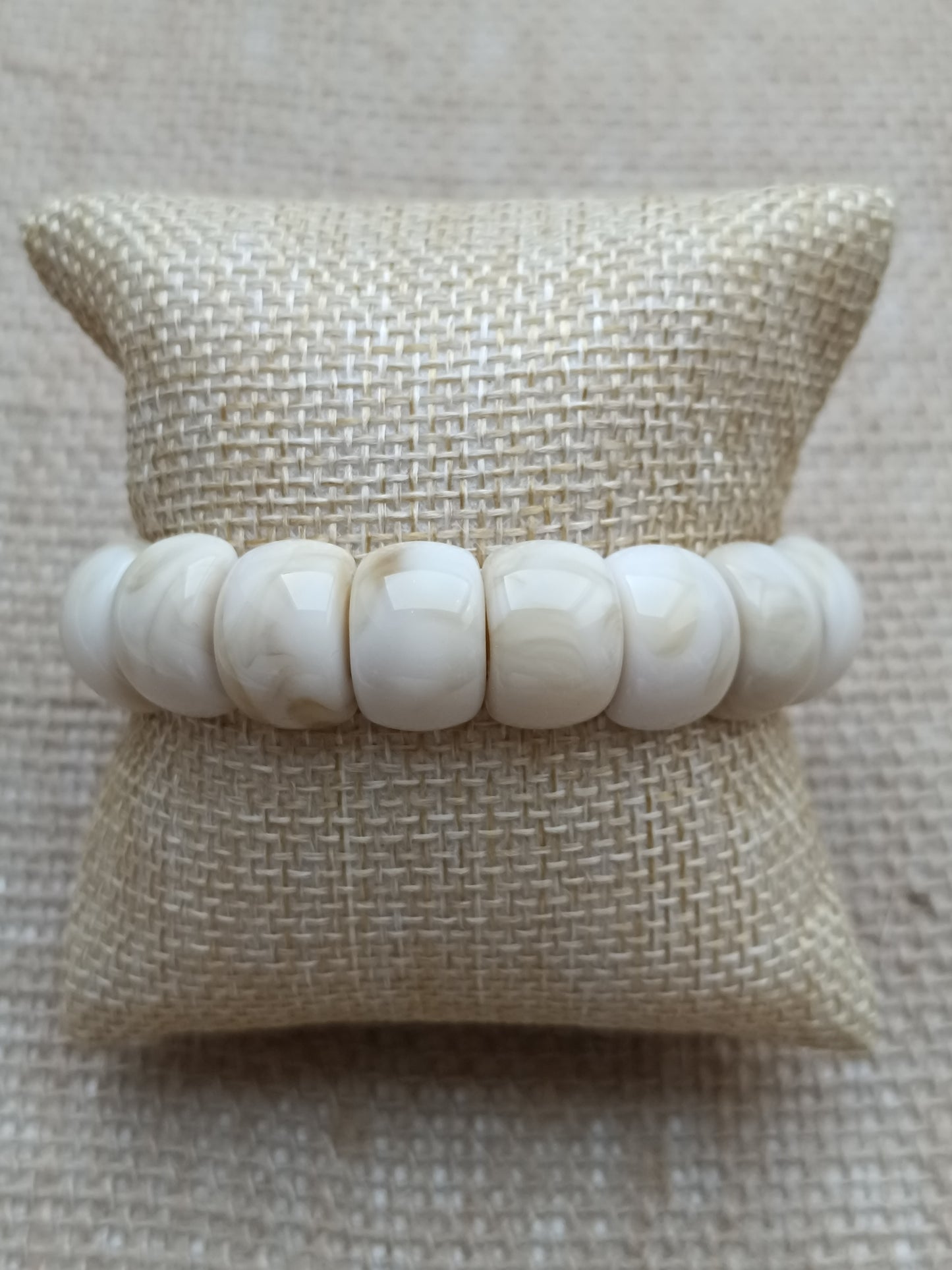 Bracelet élastique vanille