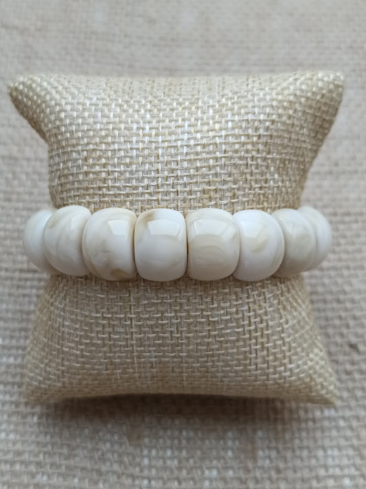 Bracelet élastique vanille