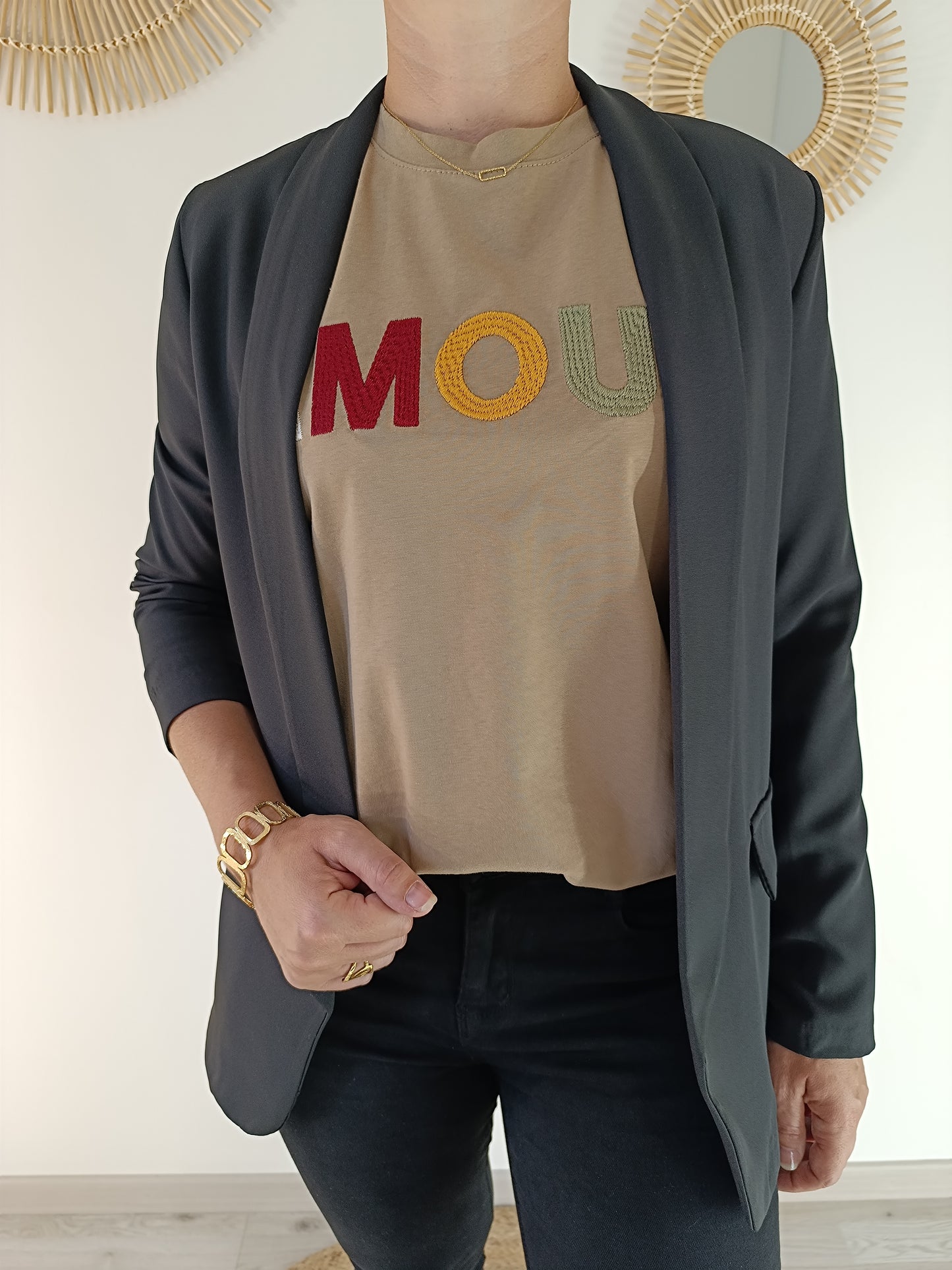 Tee-shirt "AMOUR" camel