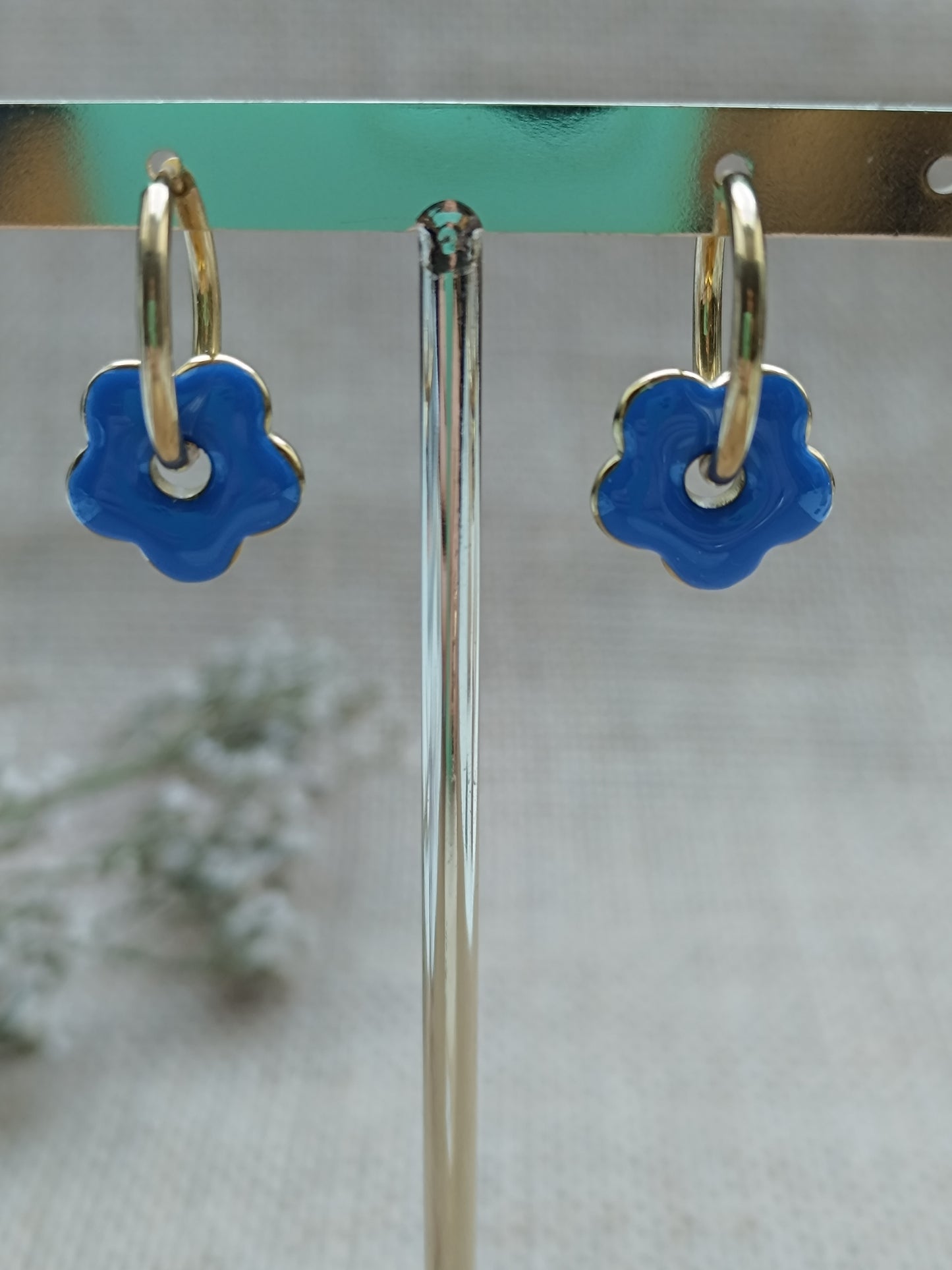 Boucles d'oreilles Hermione bleu