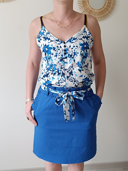 Jupe Camélia Bleu roi