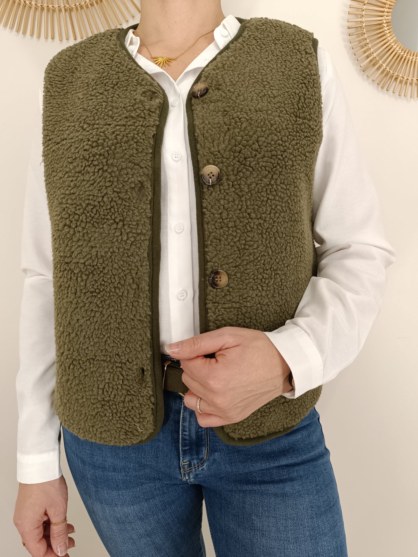 Gilet Lilian kaki