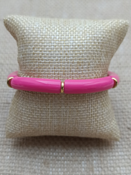 Bracelet élastique fuchsia