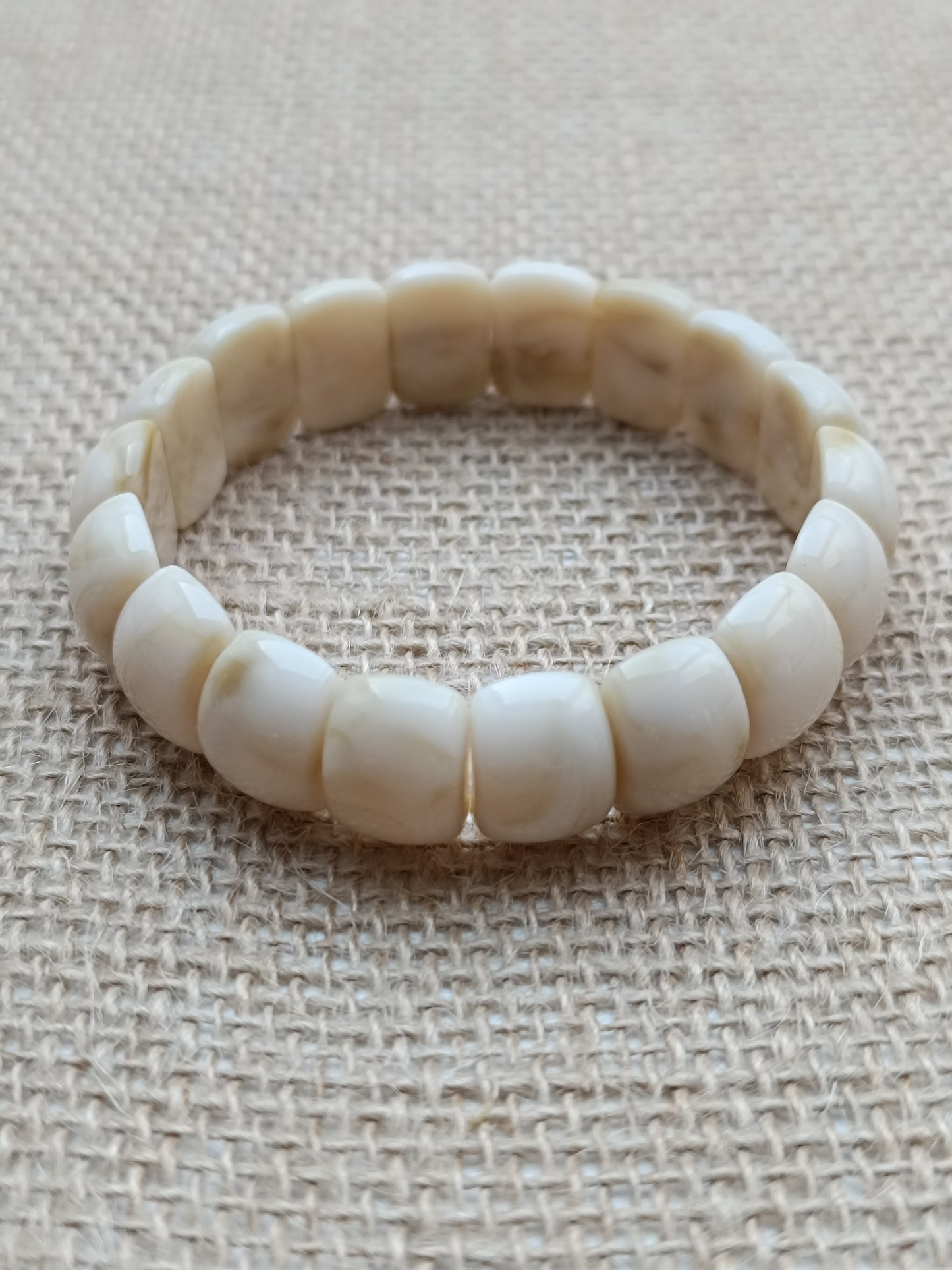 Bracelet élastique vanille