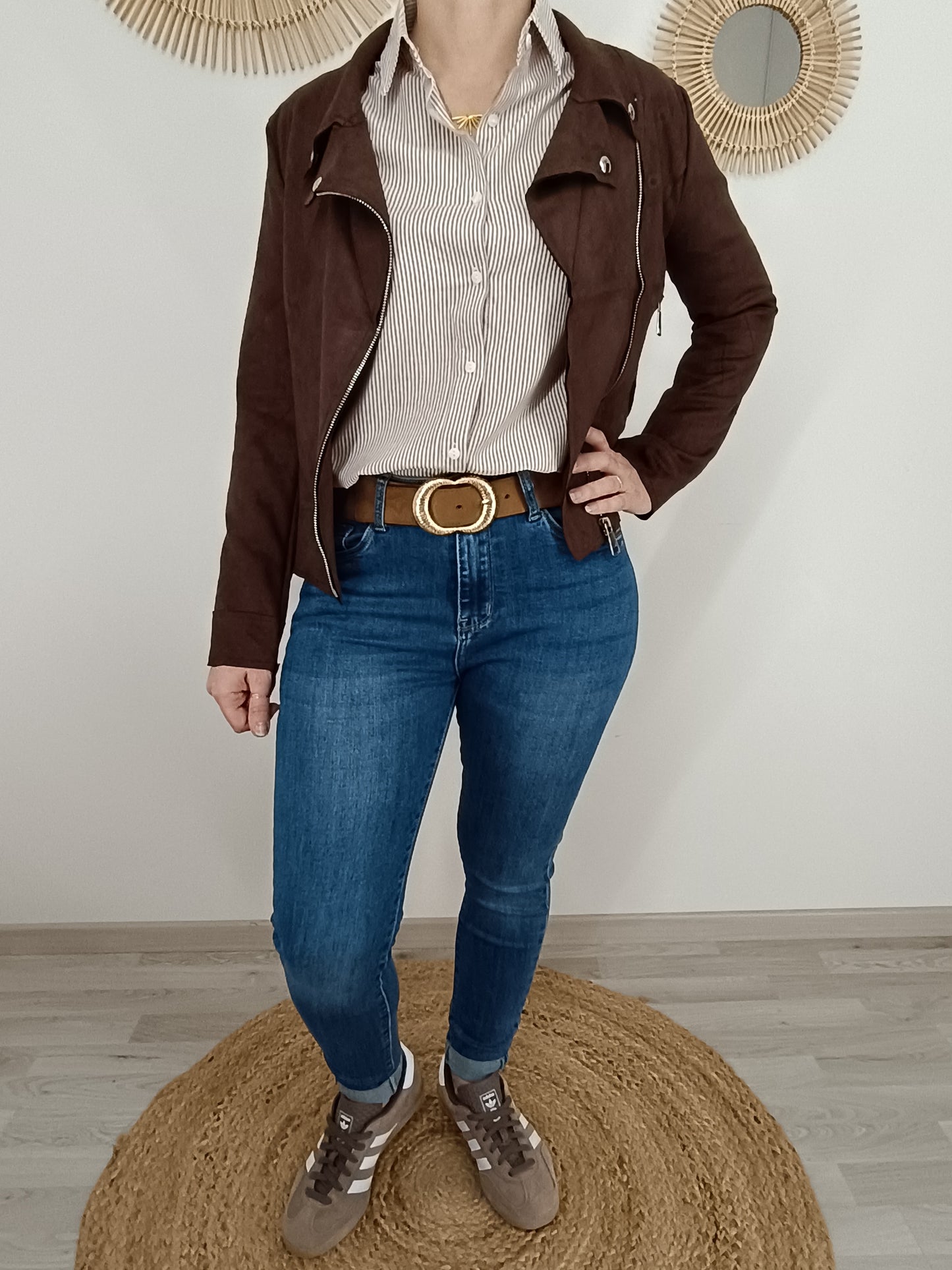 Perfecto suédine chocolat