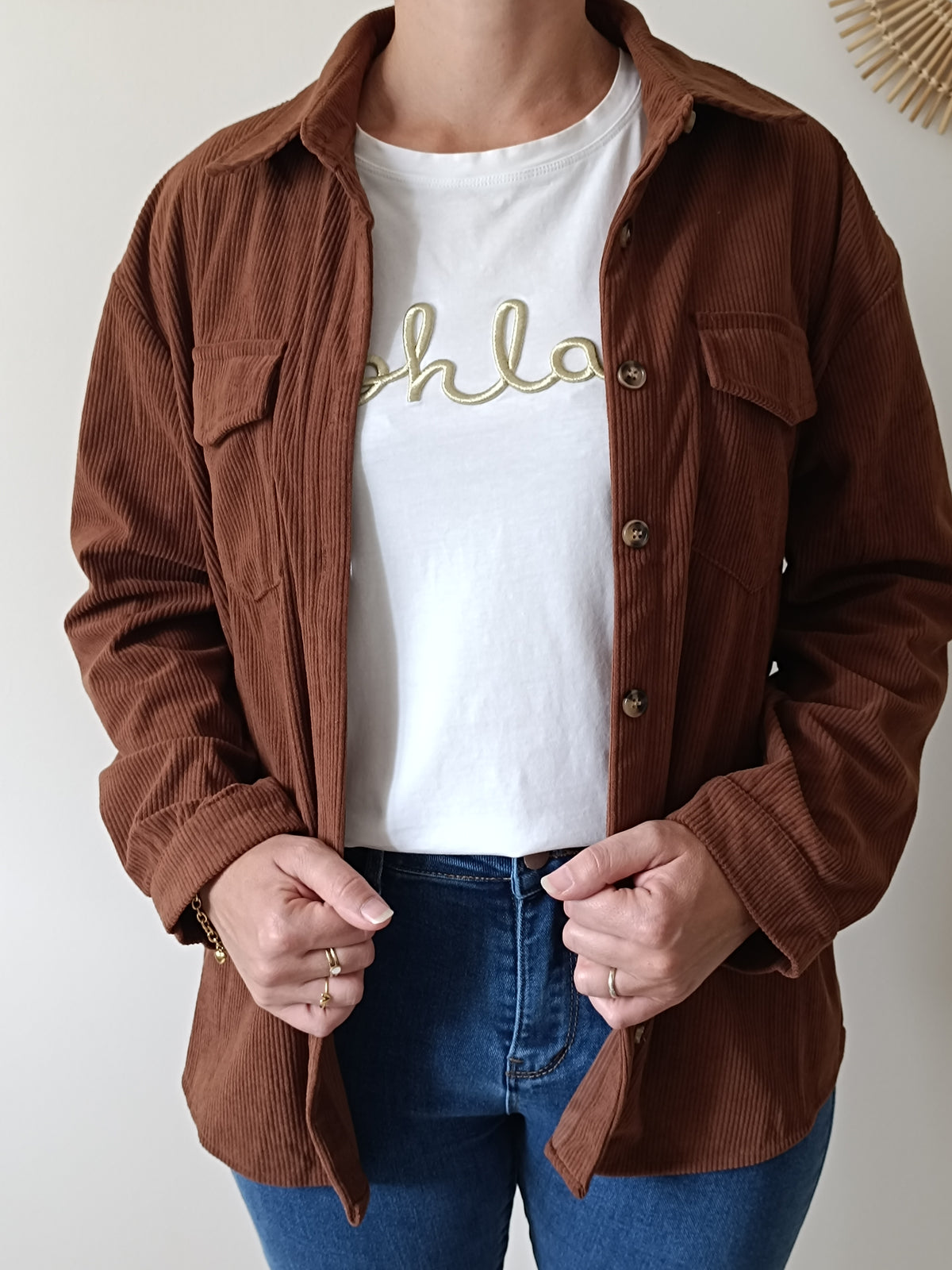 Surchemise velours chocolat
