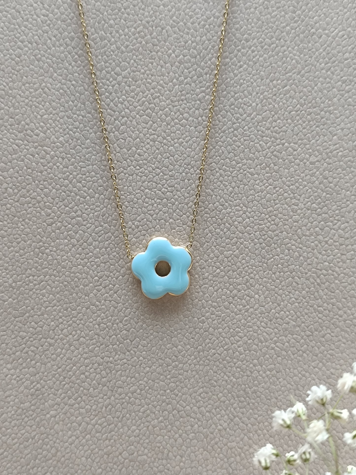 Collier Hermione bleu clair